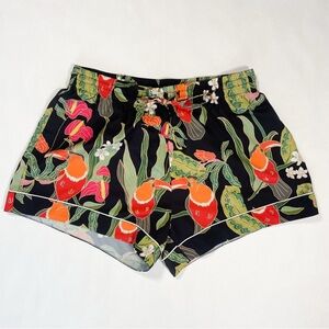 Show Me Your MuMu Tropical Print Beach Shorts